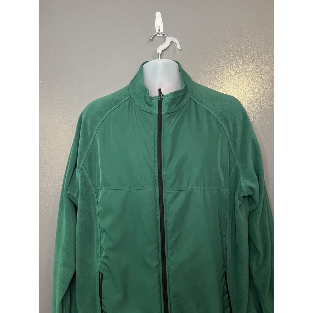 Team 365 Jacket Mens XL Green Fleece Lined Soft Shell Full Zip TT92 Athletic